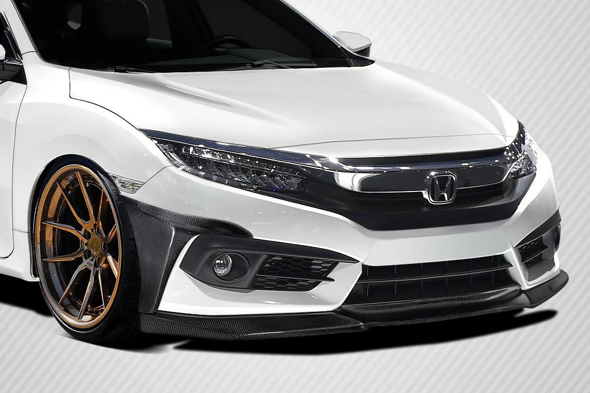 Honda Civic 2016-2018 Carbon Fiber Yoka Front Lip Carbon Creations