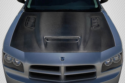 Dodge Charger 2006-2010 Carbon Fiber Hellcat Redeye Look hood Carbon Creations