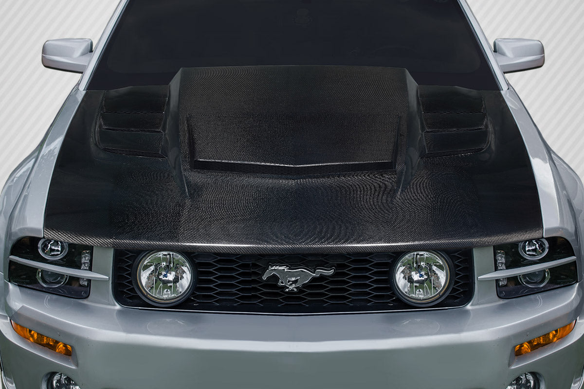 Ford Mustang 2005-2009 Carbon Fiber Interceptor Hood Carbon Creations