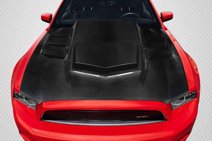 Ford Mustang 2013-2014 Carbon Fiber Interceptor Hood Carbon Creations