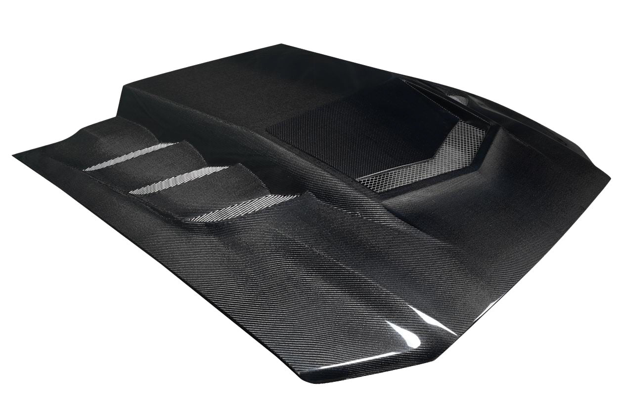 Ford Mustang 2013-2014 Carbon Fiber Interceptor Hood Carbon Creations