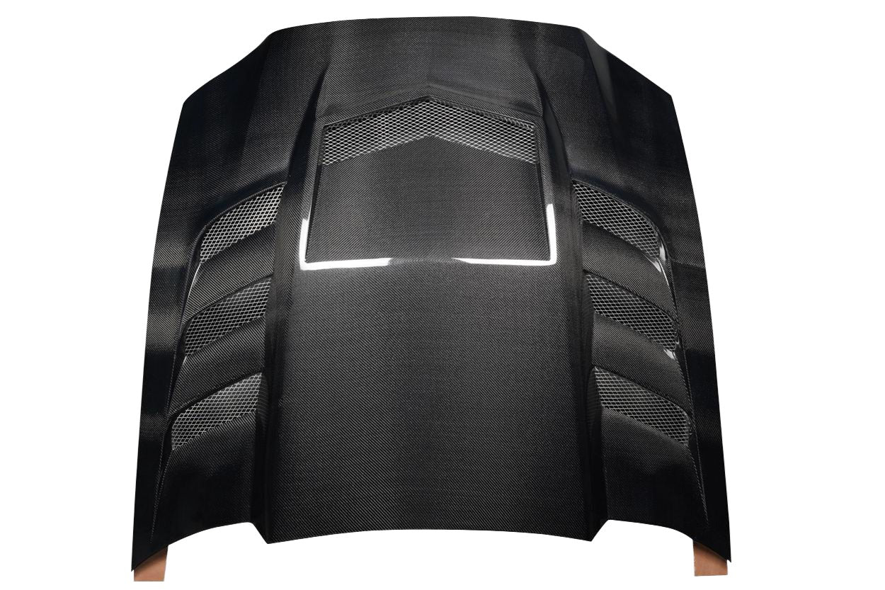 Ford Mustang 2013-2014 Carbon Fiber Interceptor Hood Carbon Creations