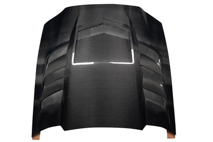 Ford Mustang 2013-2014 Carbon Fiber Interceptor Hood Carbon Creations