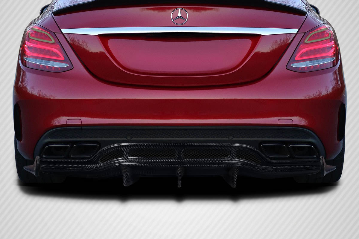 Mercedes C-Class (2015-2020) Carbon Fiber Weaver Sport Rear Diffuser