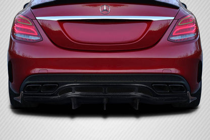 Mercedes C-Class 2015-2020 Carbon Fiber Weaver Sport Rear Diffuser Carbon Creations