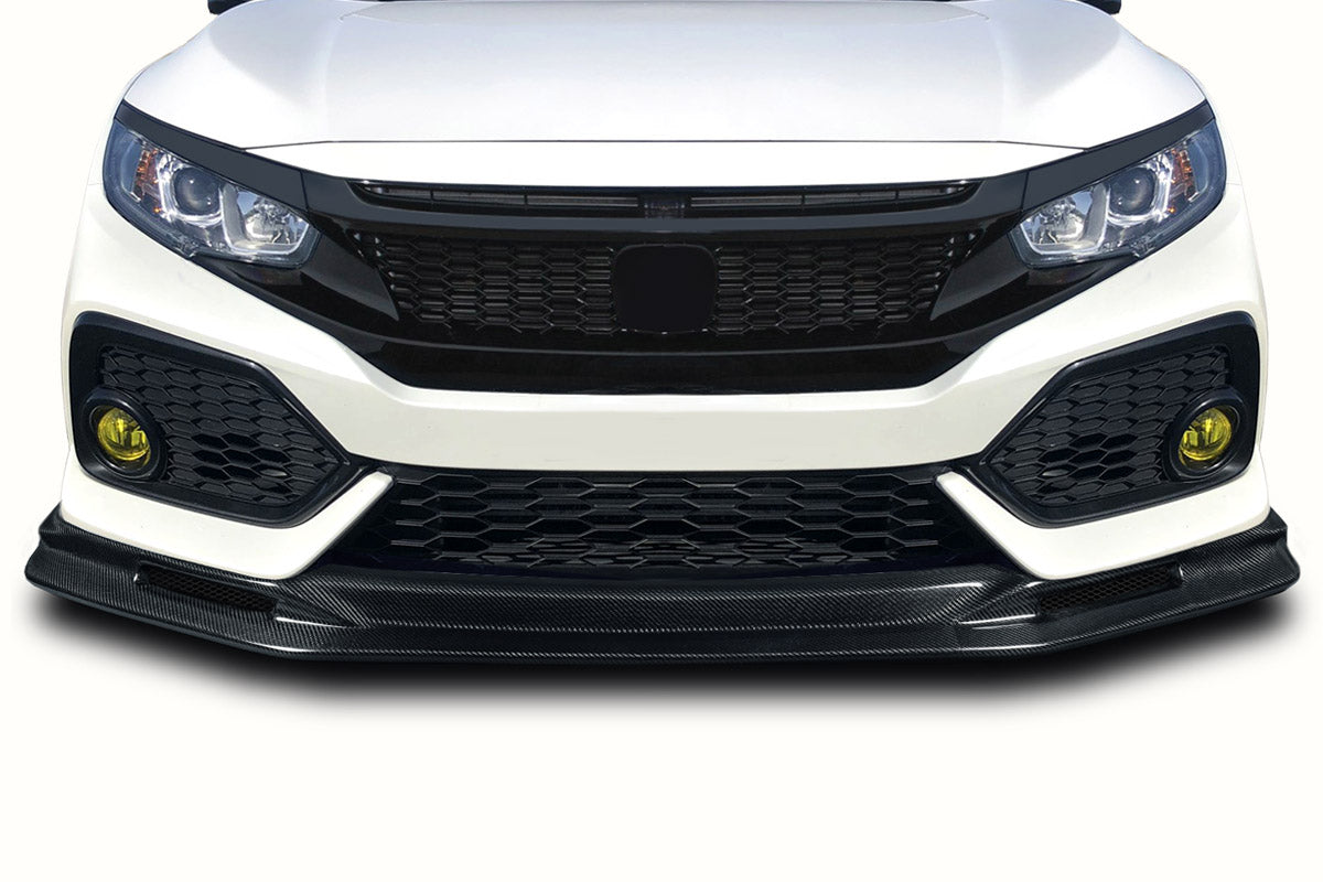 Honda Civic Si / Hatchback (2017-2021) Carbon Fiber Parvin Front Lip Spoiler Air Dam