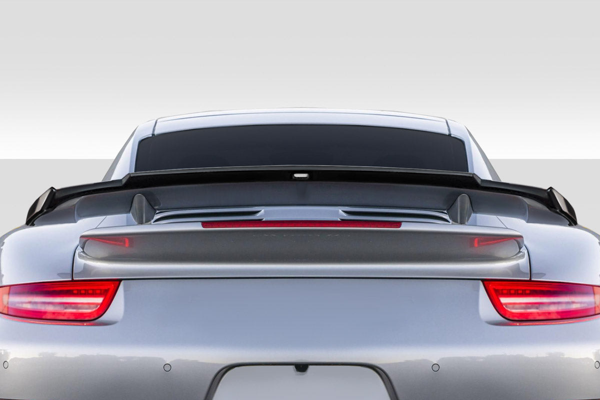 Porsche 991 Turbo 2014-2019 Raven Rear Wing Spoiler Extension Duraflex