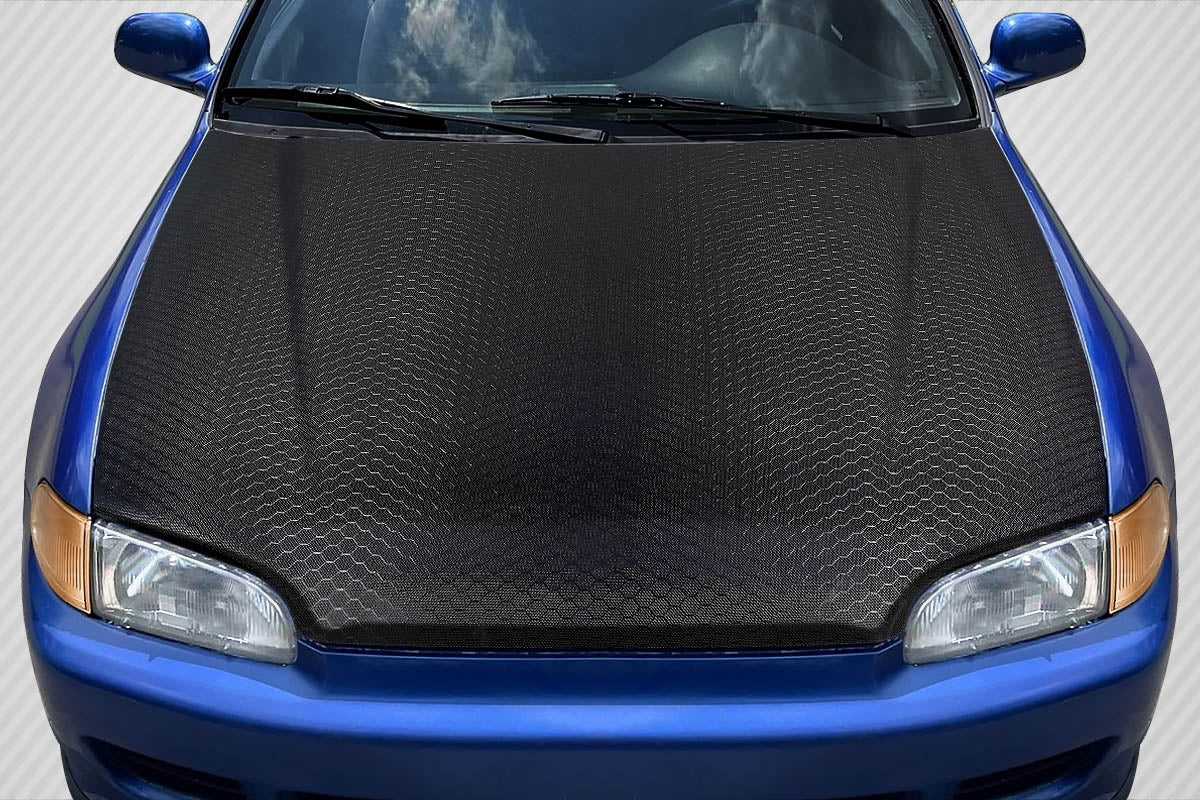 Honda Civic 1992-1995 Carbon Fiber Geo6ix Dritech OEM Look Hood Carbon Creations