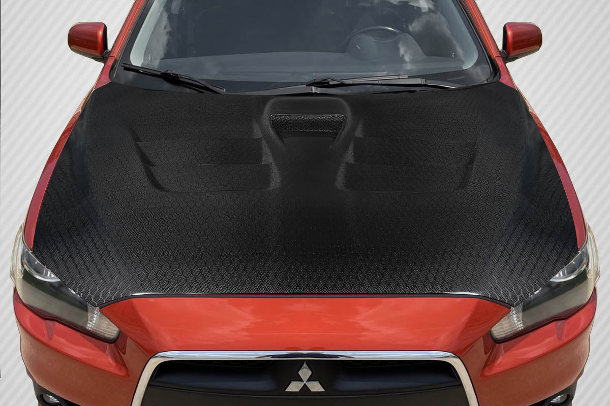 Mitsubishi Lancer Evolution X 2008-2017 Carbon Fiber Geo6ix Dritech GT Concept Hood Carbon Creations