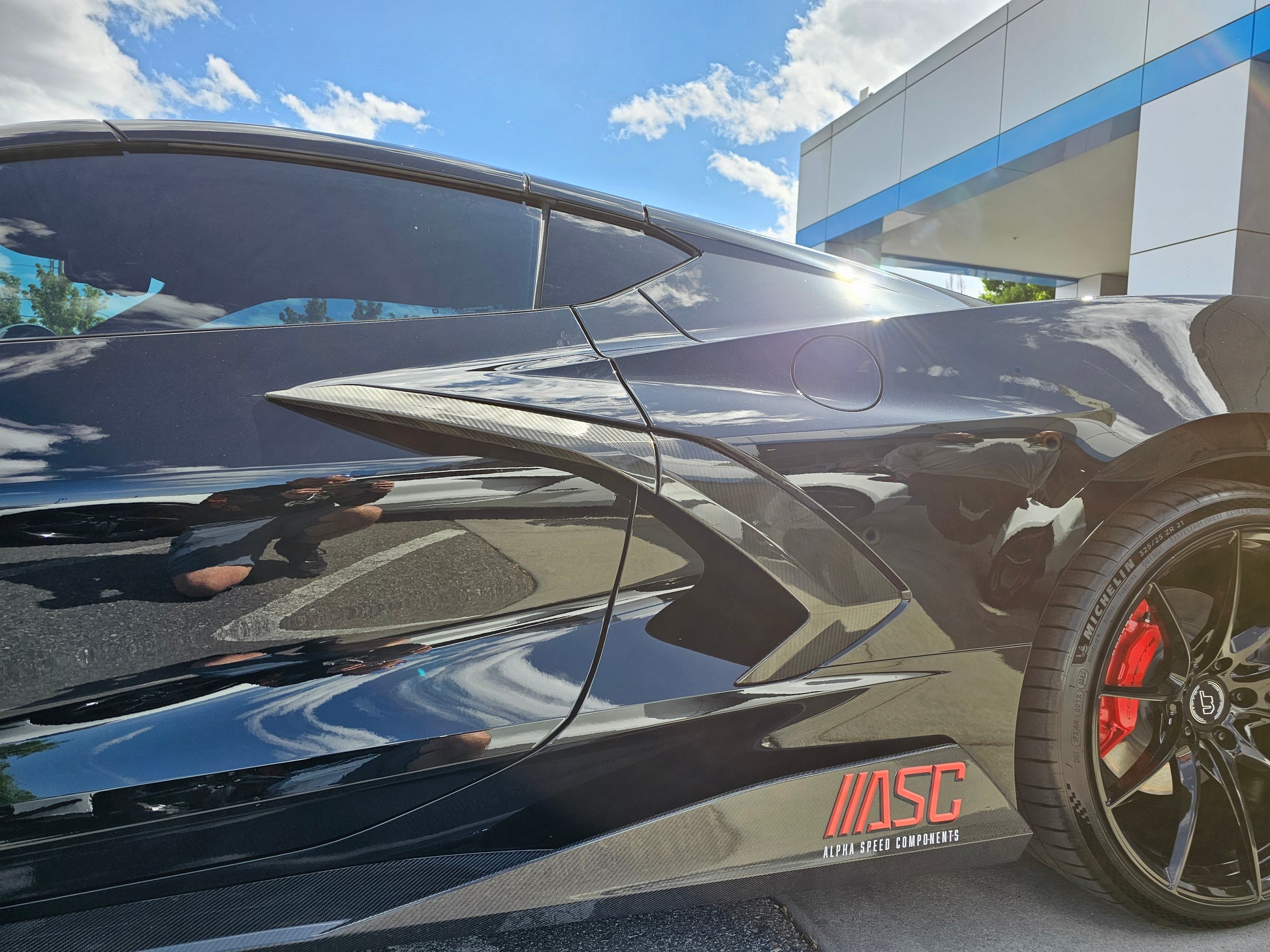 Chevrolet Corvette C8 Carbon Fiber Side Scoop Trim ASC