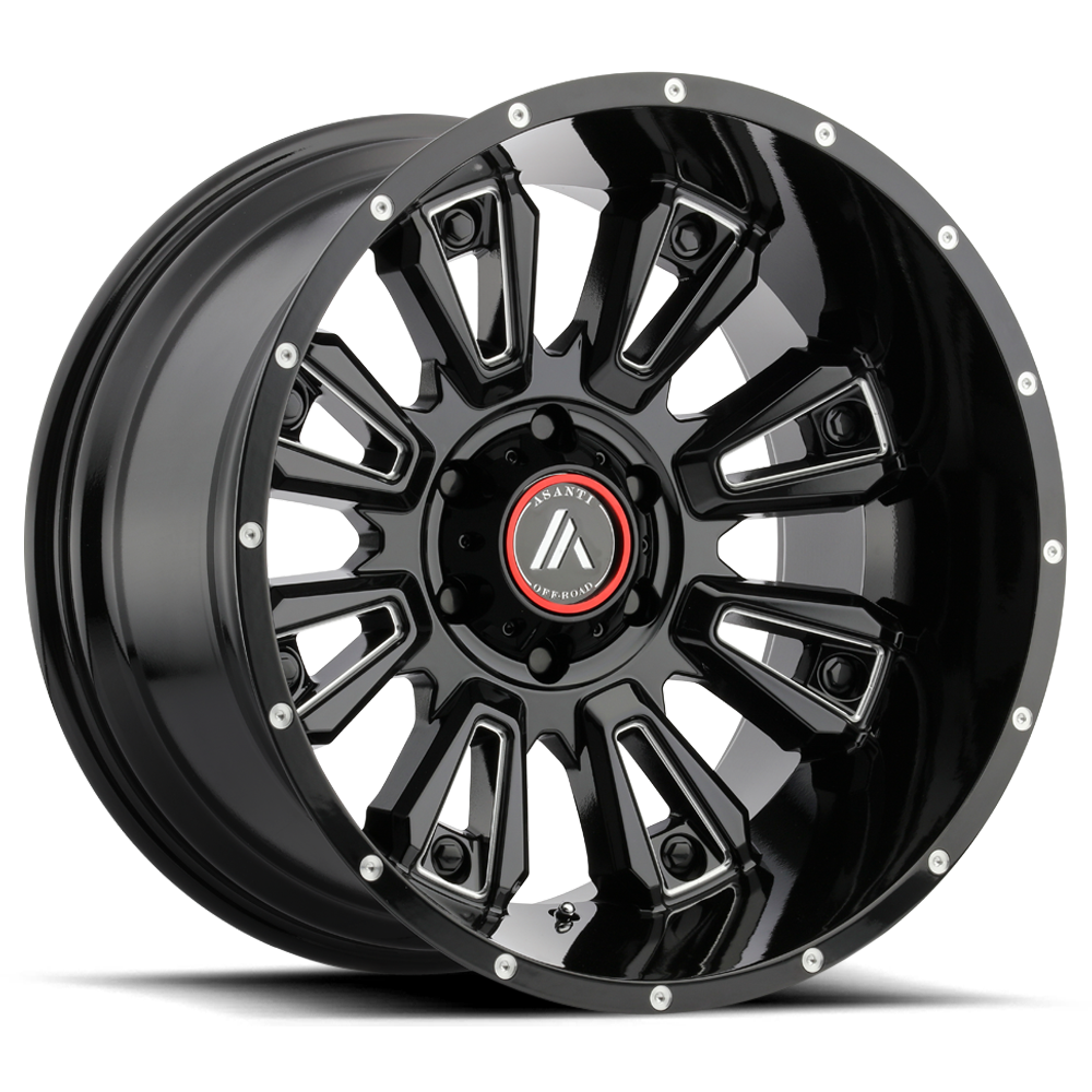 Blackhawk Wheel Gloss Black Milled Asanti