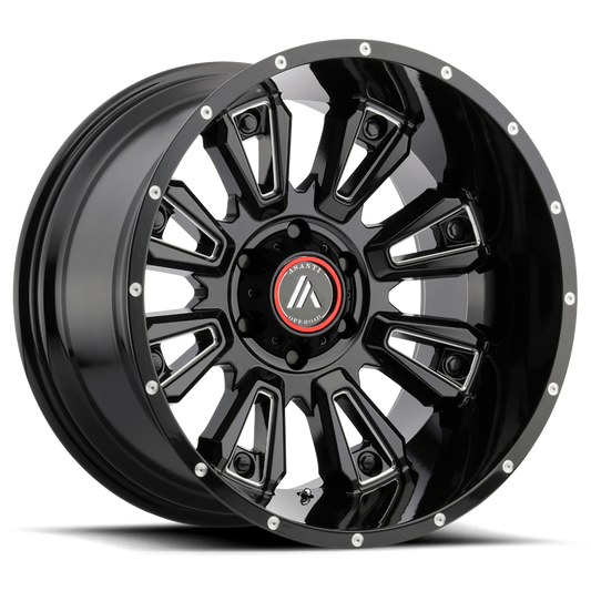 Blackhawk Wheel Gloss Black Milled Asanti