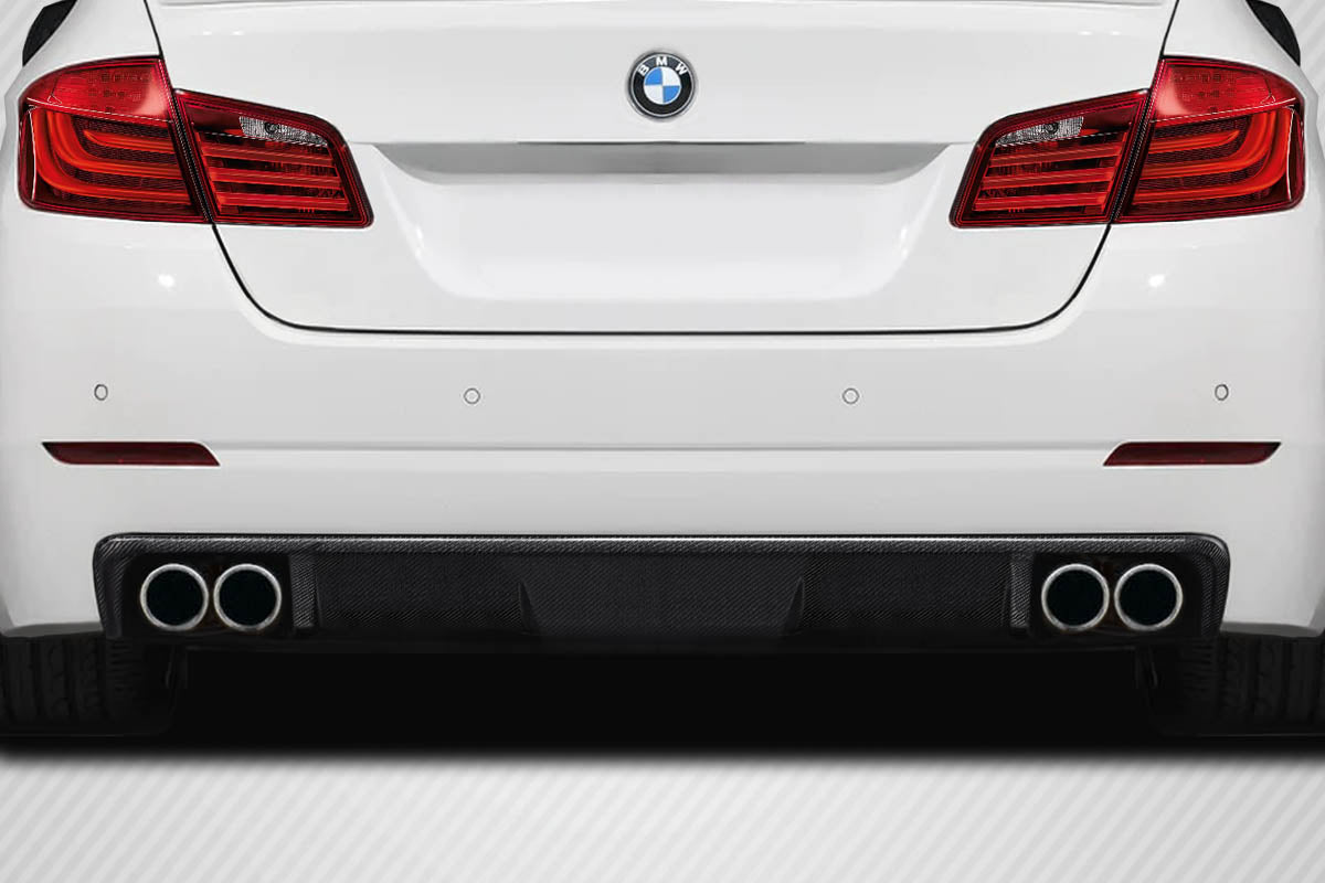 BMW 5 Series F10 2011-2016 Carbon Fiber Wave Rear Diffuser Carbon Creations