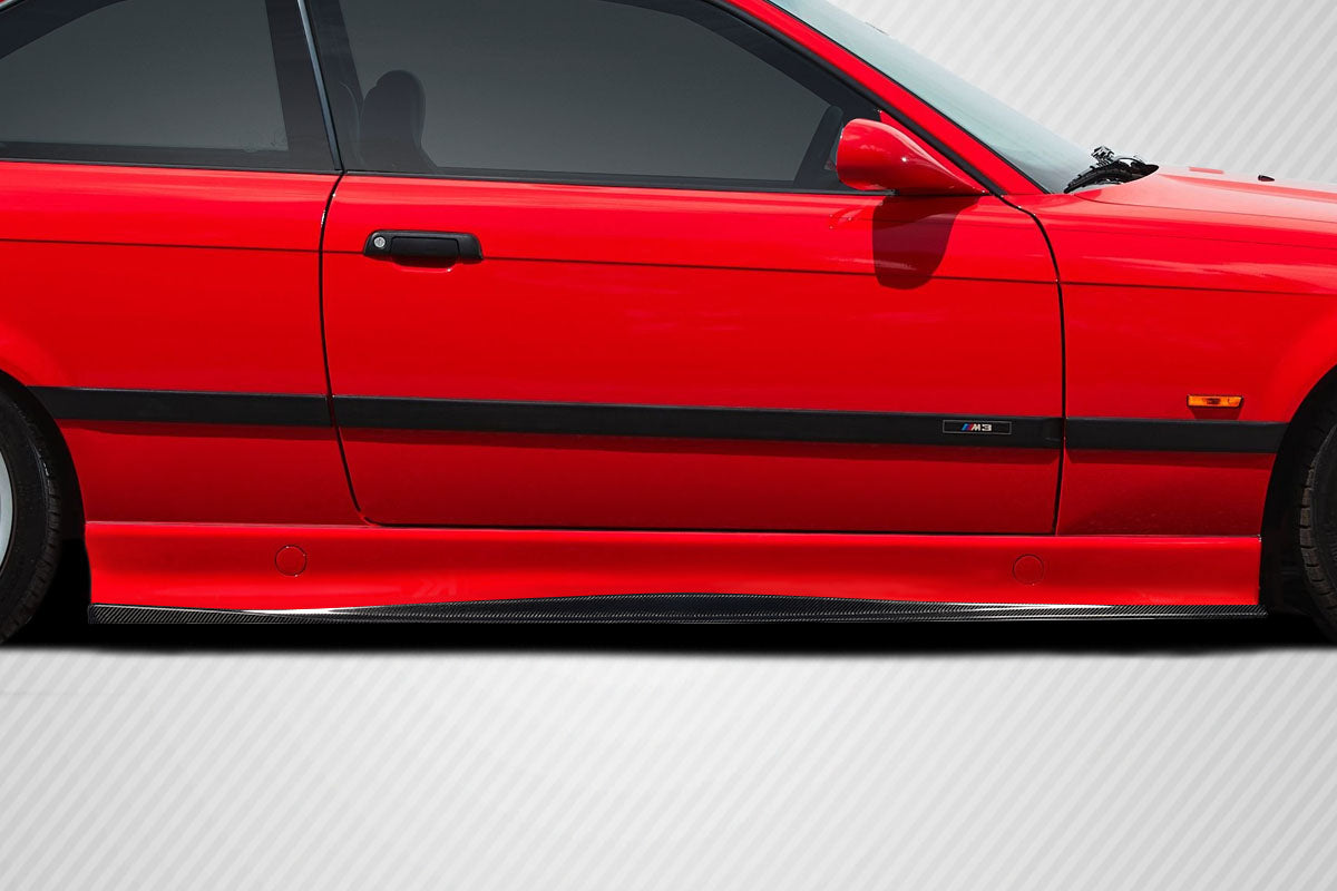 BMW M3 E36 Carbon Fiber Wallen Side Skirt Rocker Panel Splitters Carbon Creations