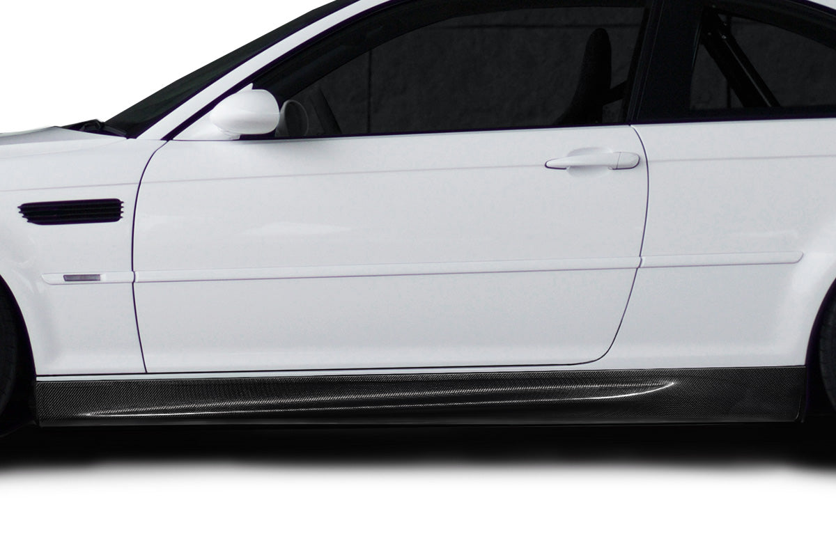 BMW M3 E46 Carbon Fiber 1M Look Side Skirt Rocker Panels Carbon Creations