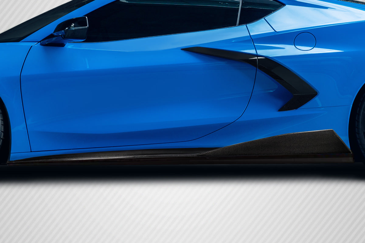 Chevrolet Corvette C8 Carbon Fiber GMX Side Skirt Rocker Panels Carbon Creations