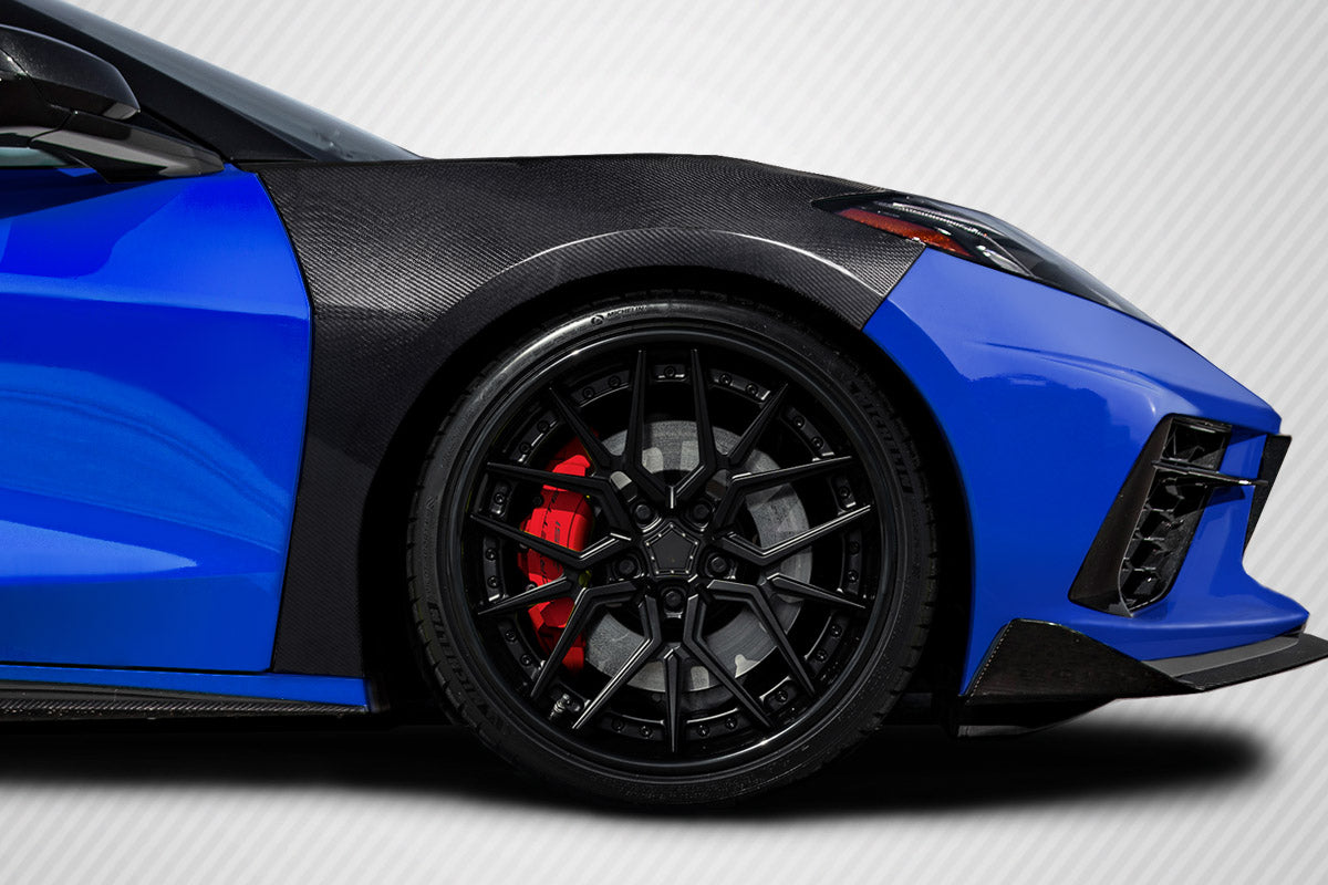 Chevrolet Corvette C8 Carbon Fiber OEM Look Front Fenders Carbon Creations
