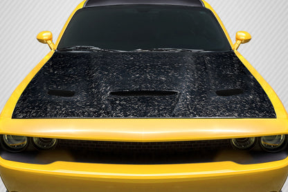 Dodge Challenger 2008-2023 Carbon Fiber AeroForge Dritech Hellcat Look Hood Carbon Creations