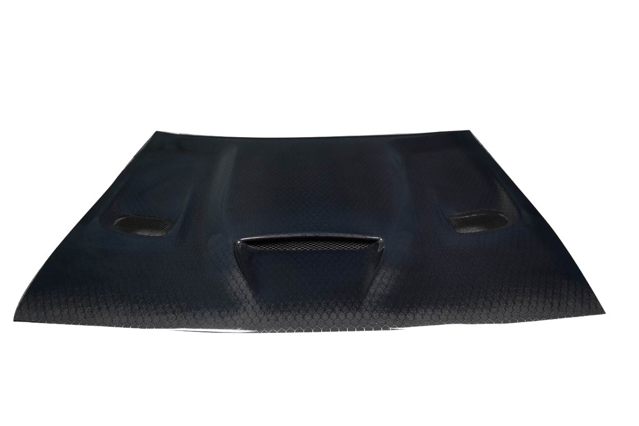 Dodge Challenger 2008-2023 Carbon Fiber Geo6ix Dritech Hellcat Look Hood Carbon Creations