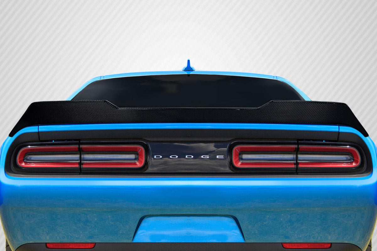 Dodge Challenger 2008-2023 Carbon Fiber Strata Rear Wing Spoiler Carbon Creations