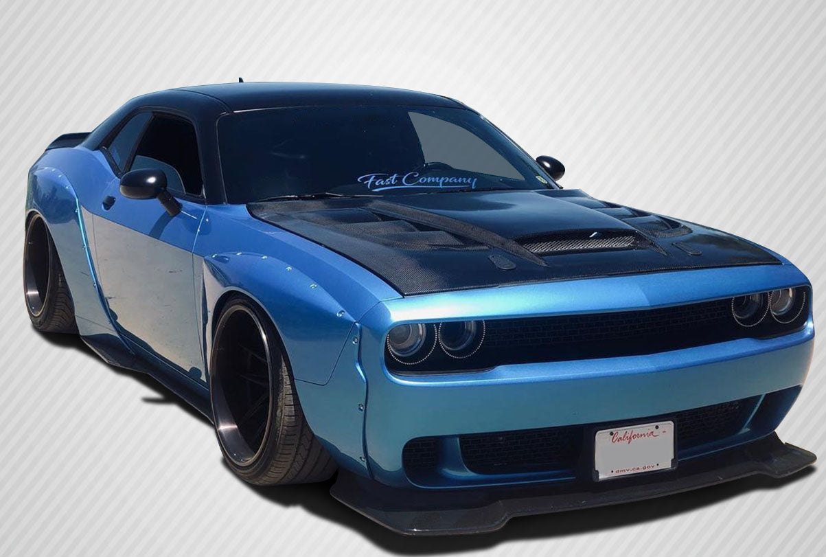 Dodge Challenger 2008-2023 Carbon Fiber Viper Look Hood Carbon Creations