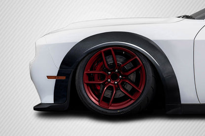 Dodge Challenger 2015-2023 Carbon Fiber Demon Look Wide Body Fender Flares 14-Piece Carbon Creations