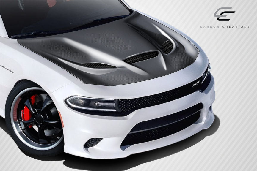 Dodge Charger 2015-2023 Carbon Fiber Dritech Hellcat Look Hood Carbon Creations