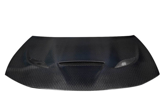 Dodge Charger 2015-2023 Carbon Fiber Geo6ix Dritech Hellcat Look Hood Carbon Creations