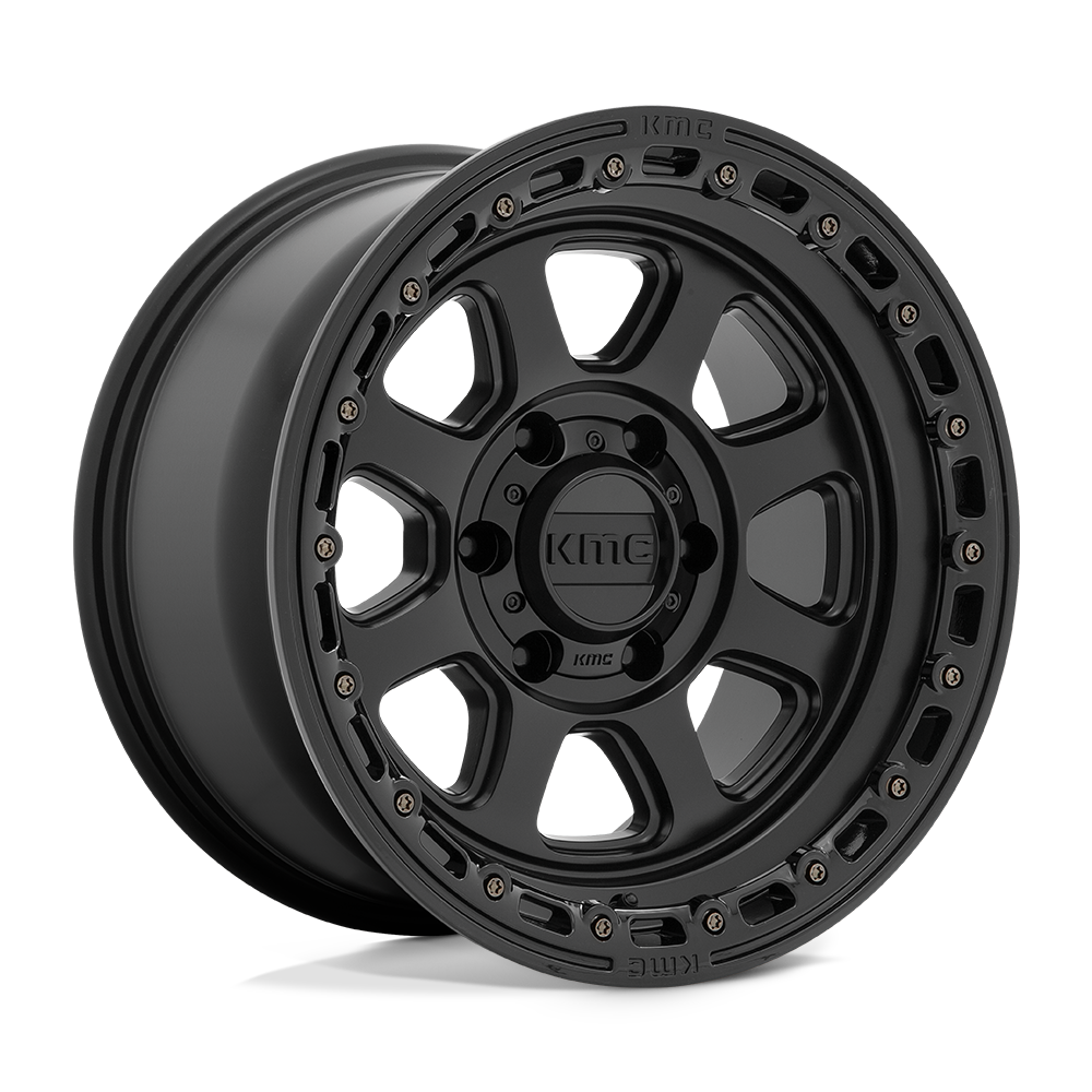 Chase Wheel Satin Black/Gloss Black Lip KMC
