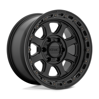 Chase Wheel Satin Black/Gloss Black Lip KMC