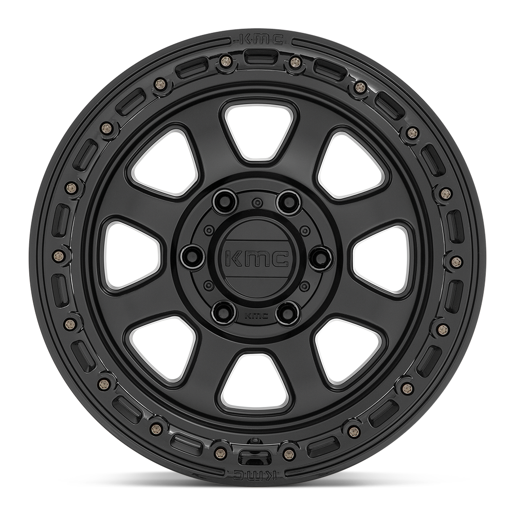 Chase Wheel Satin Black/Gloss Black Lip KMC