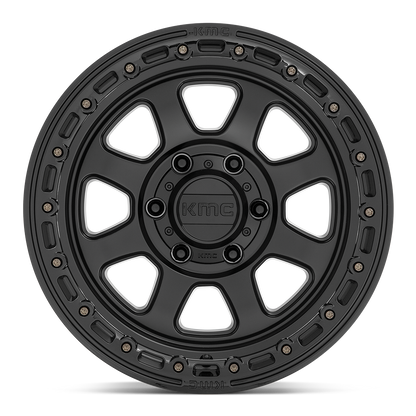 Chase Wheel Satin Black/Gloss Black Lip KMC