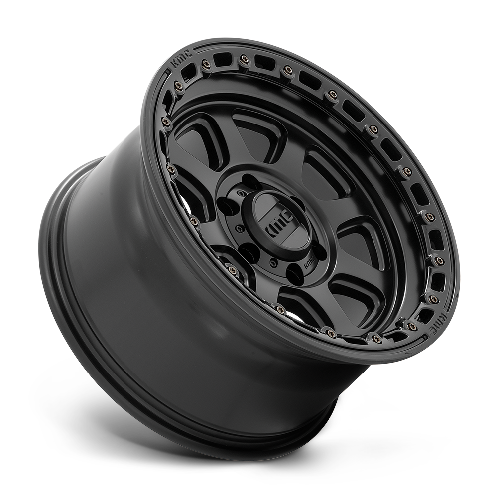 Chase Wheel Satin Black/Gloss Black Lip KMC