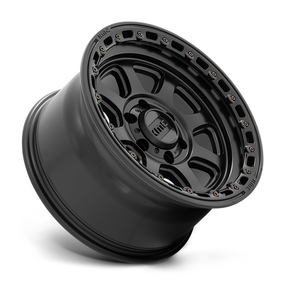 Chase Wheel Satin Black/Gloss Black Lip KMC