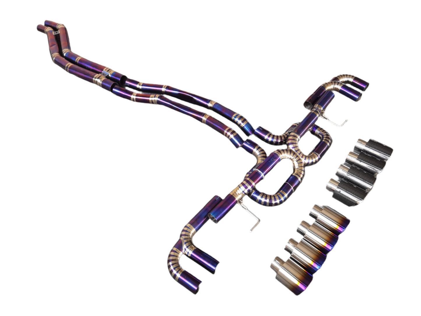 Lamborghini Urus Titanium Catback Exhaust Angled View