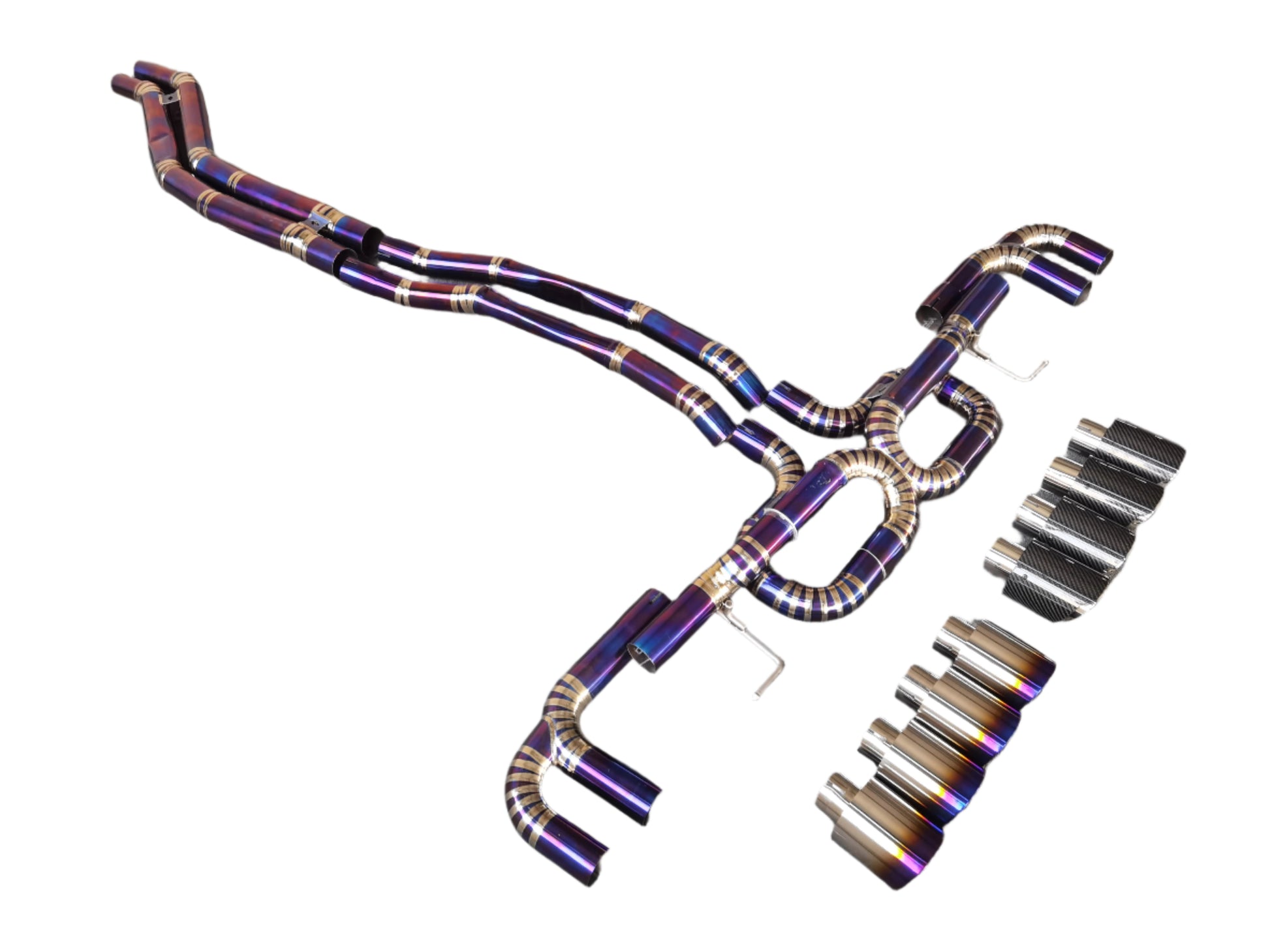 Lamborghini Urus Titanium Catback Exhaust Angled View