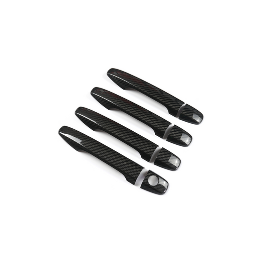 Subaru WRX STI 2015-2021 Tanso Dry Carbon Fiber Door Handle Covers Gloss Finish JDMuscle