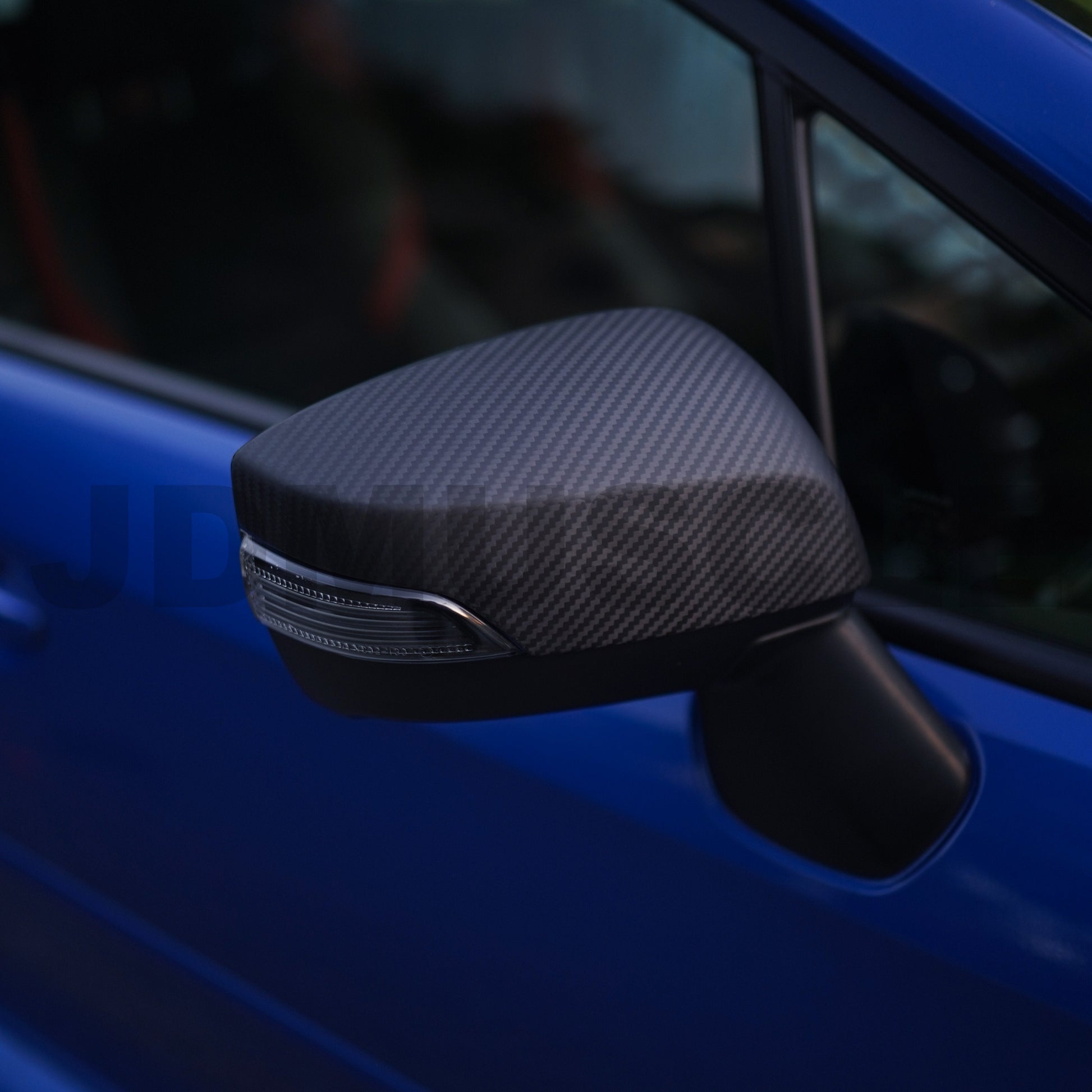 Subaru WRX STI 2015-2021 Tanso Dry Carbon Fiber Side Mirror with Turn Signal Cut-Out JDMuscle