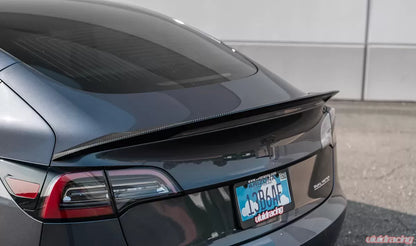 Tesla Model 3 Gloss Carbon Fiber Trunk Spoiler VR Aero