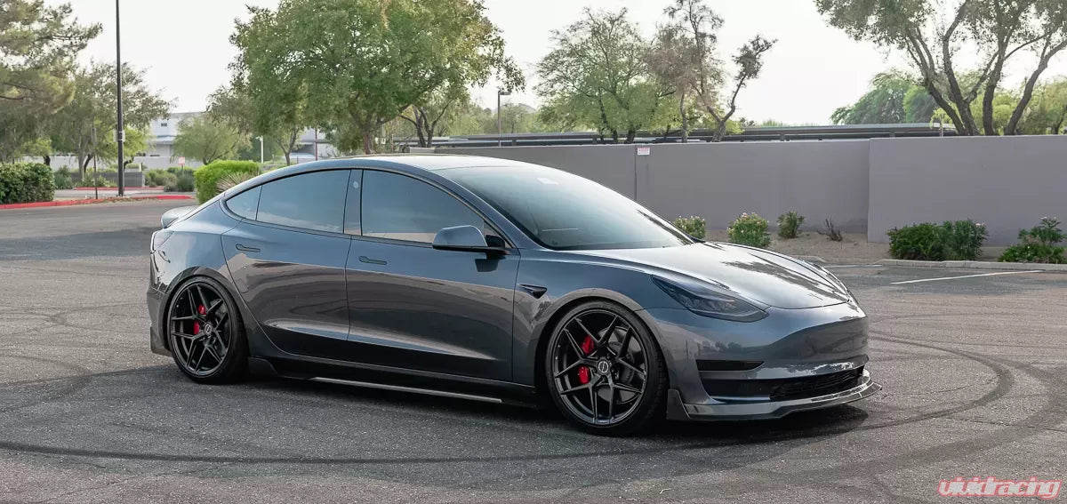 Tesla Model 3 Gloss Carbon Fiber Side Skirts VR Aero