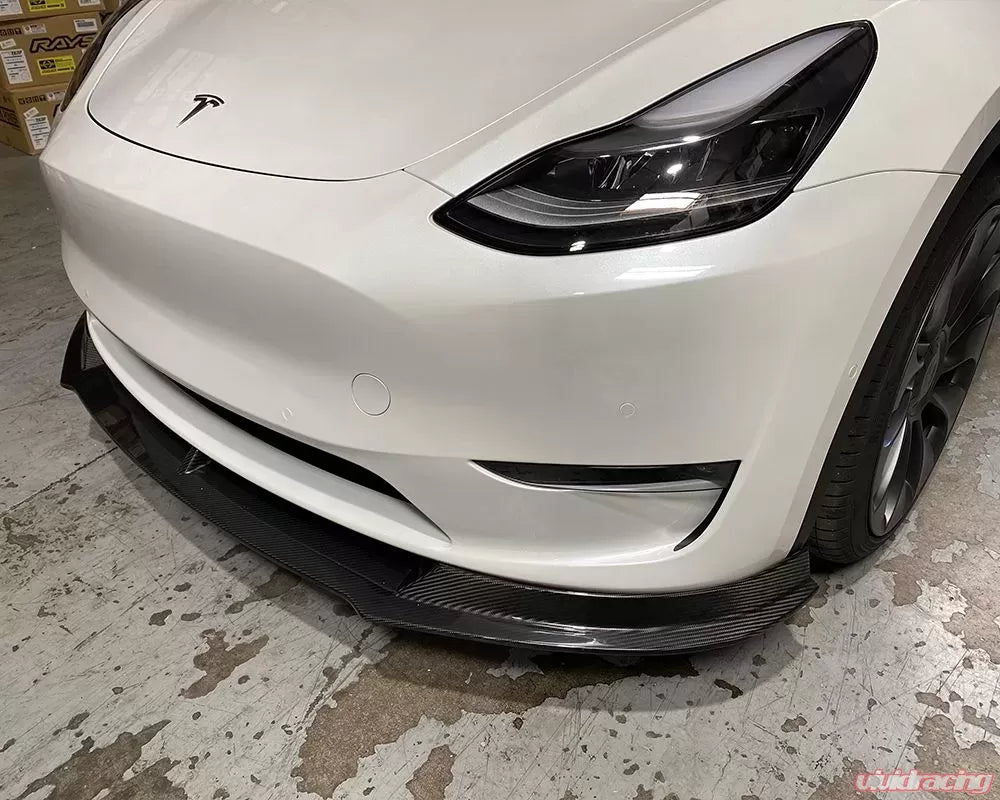 Tesla Model Y Carbon Fiber Front Lip VR Aero