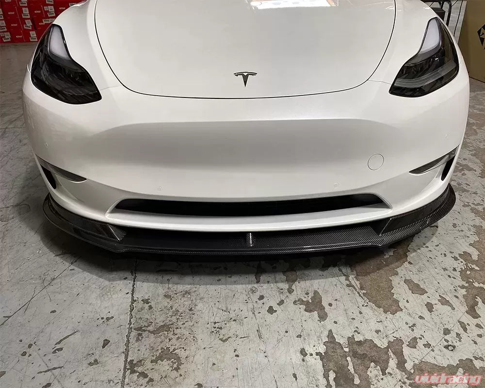 Tesla Model Y Carbon Fiber Front Lip VR Aero