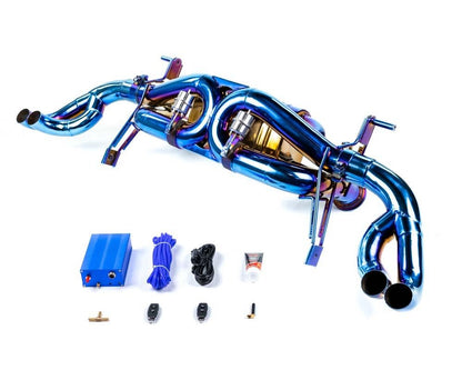 Audi R8 Blue Titanium Exhaust System VR Performance