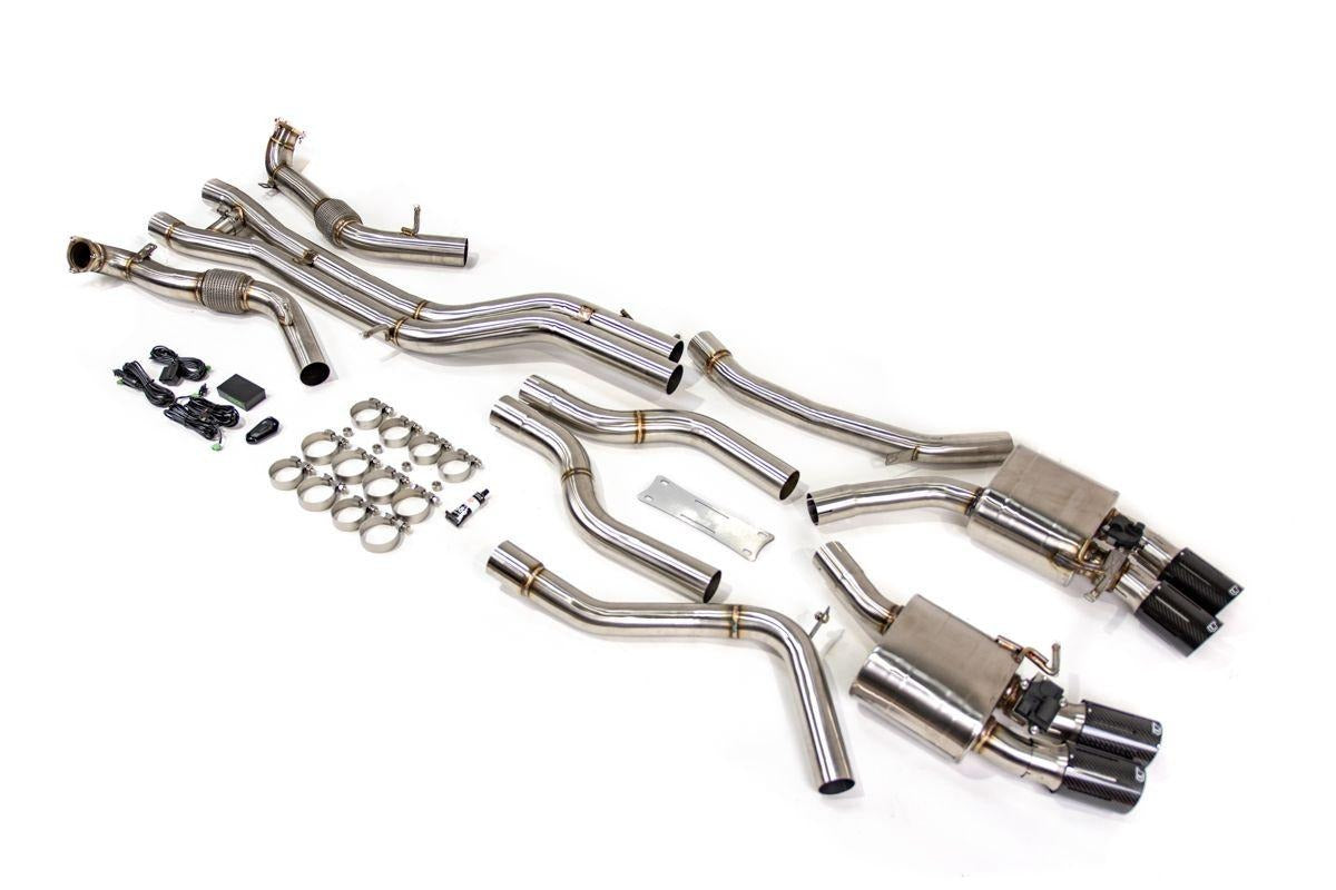 Audi S4 / S5 Stainless Valvetronic Exhaust System with Carbon Tips VR Performance