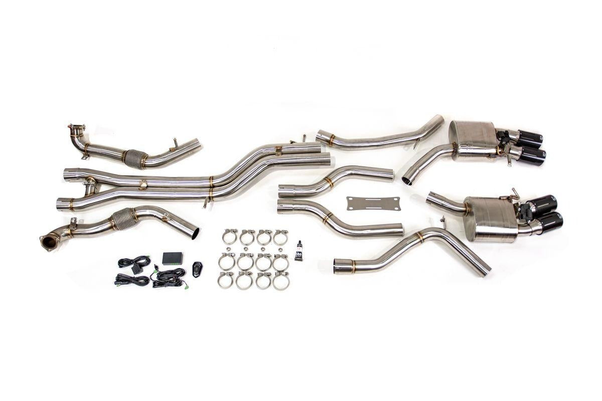 Audi S4 / S5 Stainless Valvetronic Exhaust System with Carbon Tips VR Performance