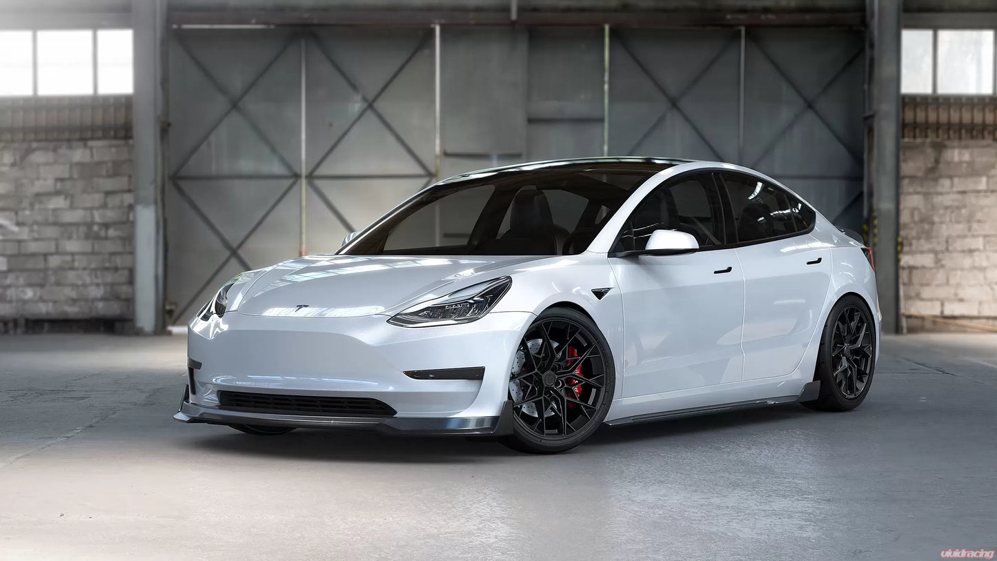 Tesla Model 3 Gloss Carbon Fiber Side Skirts VR Aero