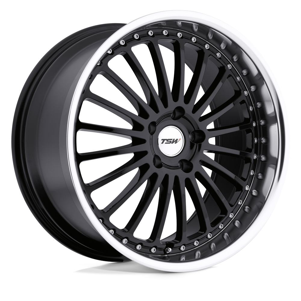 Silverstone Wheel Gloss Black/Mirror Cut Lip TSW