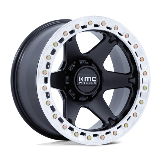 VI Beadlock Wheel Satin Black/Machined KMC