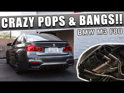 BMW M3 F80 / M4 F82 Stainless Valvetronic Exhaust System with Carbon Tips