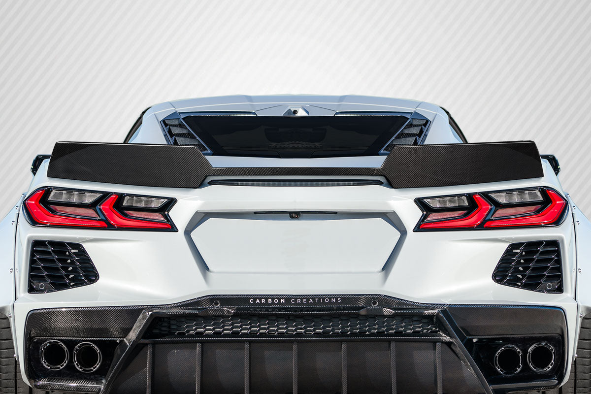 Chevrolet Corvette C8 Carbon Fiber Gran Veloce Wicker Bill Rear Wing Spoiler Carbon Creations